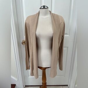 NWT Women's Tan Open-Front Sweater size X-LARGE
